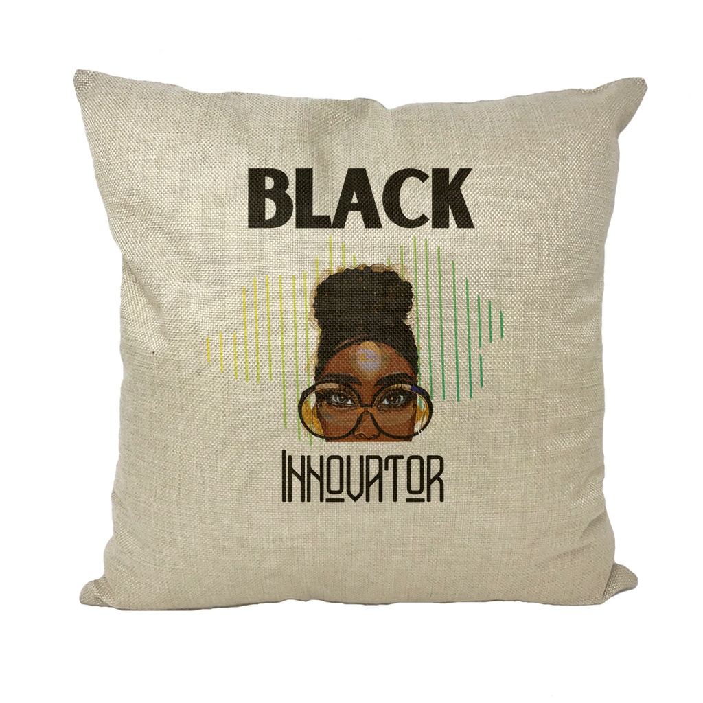 Black Innovator- Melon Magic Throw Pillows