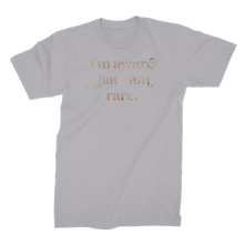 Load image into Gallery viewer, I am Aware I am Rare Premium Jersey Adult T-Shirt
