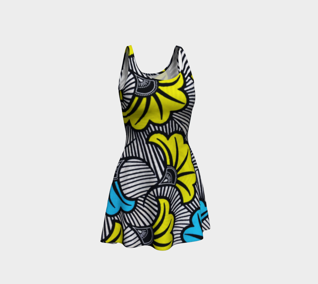 Matana African Print Skater Dress