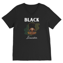 Load image into Gallery viewer, Black Innovator- Melon Magic Premium V-Neck T-Shirt
