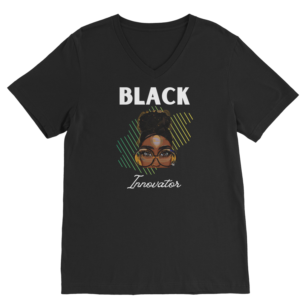 Black Innovator- Melon Magic Premium V-Neck T-Shirt