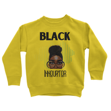 Load image into Gallery viewer, Melon Magic: Black Innovator Classic Kids Sweatshirt - Style, Comfort, and Quality Combined
