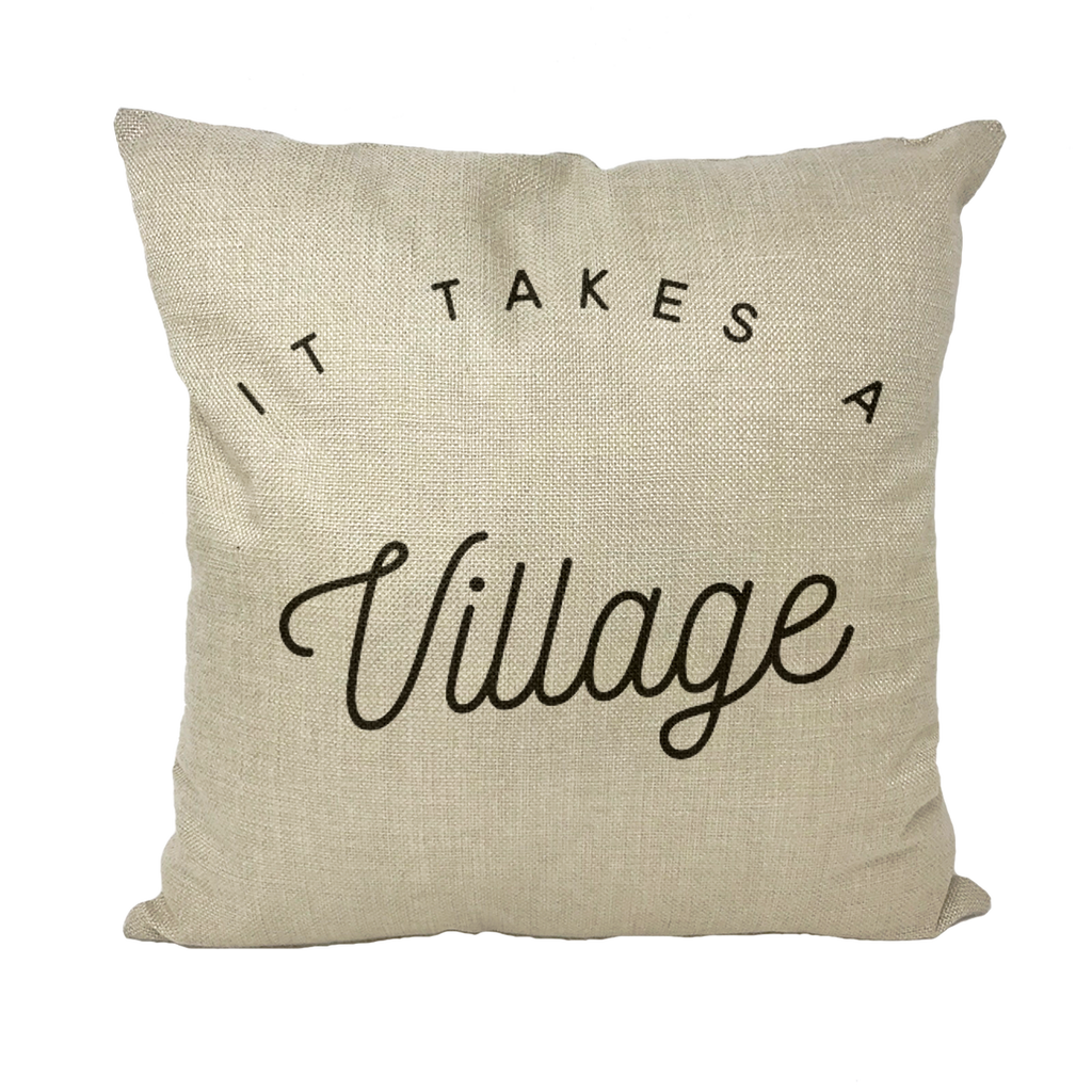 It takes a Village copy Throw Pillows