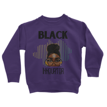 Load image into Gallery viewer, Melon Magic: Black Innovator Classic Kids Sweatshirt - Style, Comfort, and Quality Combined
