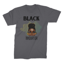 Load image into Gallery viewer, Black Innovator- Melon Magic Premium Jersey Adult T-Shirt
