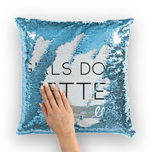 Load image into Gallery viewer, Girls Do It Better Sequin Cushion Cover
