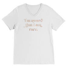 Load image into Gallery viewer, I am Aware I am Rare Premium V-Neck T-Shirt
