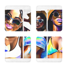 Load image into Gallery viewer, Black Women Summer: Embrace Your #Softlife with Our Must-Have Black-Owned Summer Collection&quot; Sublimation Coasters Pack of Four
