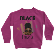 Load image into Gallery viewer, Melon Magic: Black Innovator Classic Kids Sweatshirt - Style, Comfort, and Quality Combined
