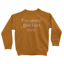 Load image into Gallery viewer, I am Aware I am Rare Classic Kids Sweatshirt
