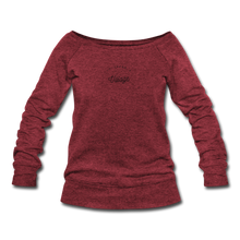 Load image into Gallery viewer, It Takes a Village Women&#39;s Wideneck Sweatshirt - cardinal triblend
